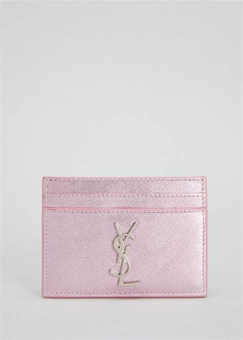 ysl metallic leather card case|ysl credit card case.